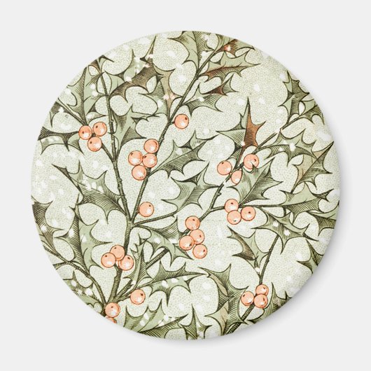 Weihnachten Holly Hübsch Antique Gruß Magnet (Vorne)