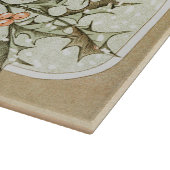 Weihnachten Holly Hübsch Antique Gruß Schneidebrett (Ecke)