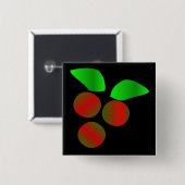 Weihnachten Holly III Button (Vorne & Hinten)