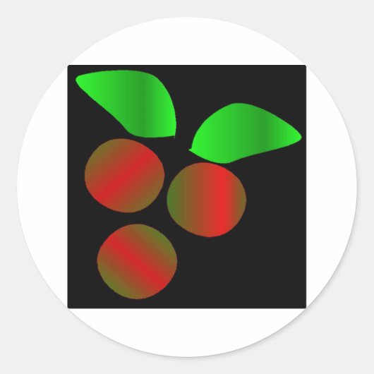 Weihnachten Holly III Runder Aufkleber (Vorderseite)