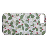 Weihnachten Holly iPhone Case (Rückseite (Horizontal))