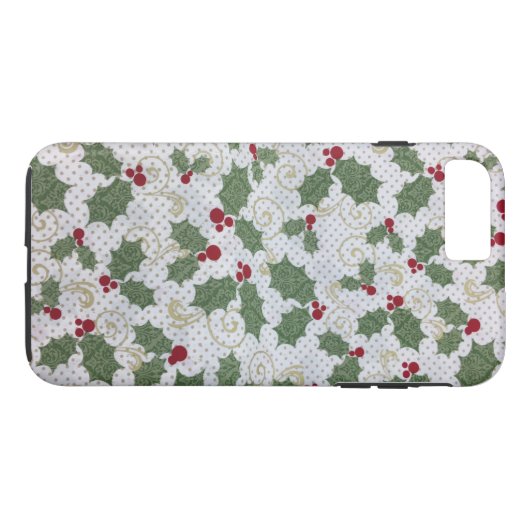 Weihnachten Holly iPhone Case (Rückseite (Horizontal))
