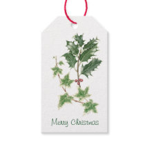 Weihnachten Holly & Ivy Sprig Botanische Wasserfar
