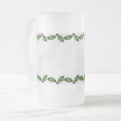 Weihnachten Holly Mattierte Tasse (Vorderseite Links)