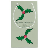 Weihnachten Holly Personalisiert Kleine Geschenktüte (Rückseite)