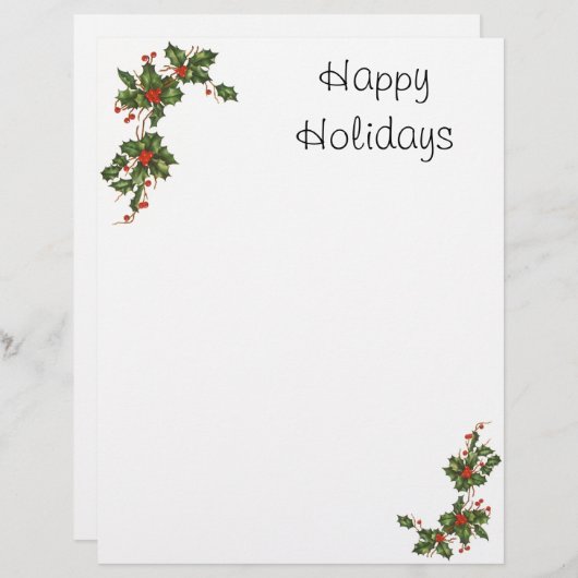 Weihnachten, Holly-Pflanze mit Roten Berries (Vorne/Hinten)