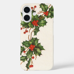 Weihnachten, Holly-Pflanze mit Roten Berries iPhone 16 Hülle