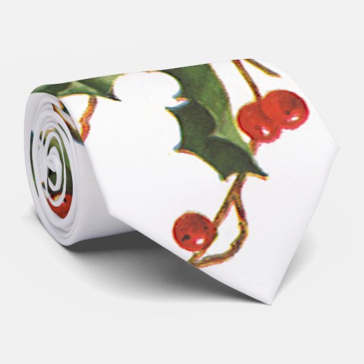 Weihnachten, Holly-Pflanze mit Roten Berries Krawatte (Gerollt)