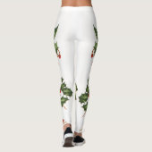 Weihnachten, Holly-Pflanze mit Roten Berries Leggings (Rückseite)