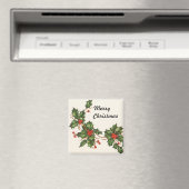 Weihnachten, Holly-Pflanze mit Roten Berries Magnet (In Situ (Geschirrspüler))