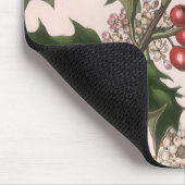 Weihnachten, Holly-Pflanze mit Roten Berries Mousepad (Ecke)
