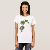 Weihnachten, Holly-Pflanze mit Roten Berries T-Shirt (Vorne ganz)