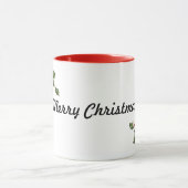 Weihnachten, Holly-Pflanze mit Roten Berries Tasse (Zentrum)