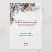 Weihnachten Holly Pine Rustikales Foto Weihnachtsk (Rückseite)