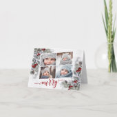 Weihnachten Holly Pine Rustikales Foto Weihnachtsk (Vorderseite)