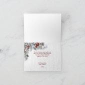 Weihnachten Holly Pine Rustikales Foto Weihnachtsk (Innenseite)