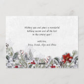 Weihnachten Holly Pine Rustikales Foto Weihnachtsk (Rückseite)