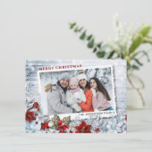 Weihnachten Holly Pine Rustikales Foto Weihnachtsk (Stehend Vorderseite)