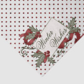 Weihnachten-Holly-POLKA-DOT-Winter wünscht Seidenpapier (Detail)