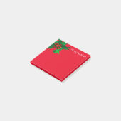 Weihnachten Holly Post-it-Notes Post-it Klebezettel (angewinkelt)