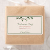 Weihnachten Holly Red Berries Holiday Rücksendeadr (Insitu)