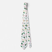 Weihnachten Holly Red Berry Foliage Gold Greenery Krawatte (Vorderseite)