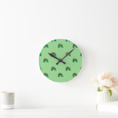 Weihnachten Holly Runde Wanduhr (Zuhause)
