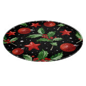 Weihnachten Holly Snow Stars Nahtlos Schneidebrett (Ecke)