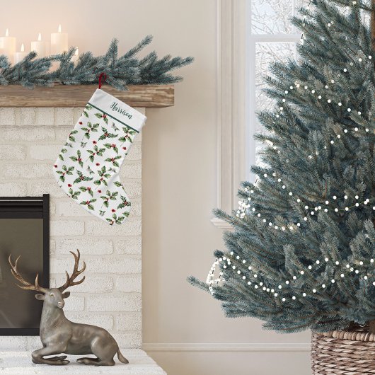 Weihnachten Holly Traditional Kleiner Weihnachtsstrumpf