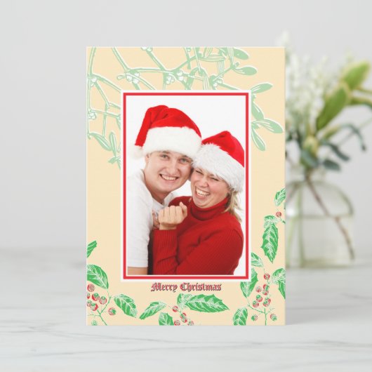 Weihnachten Holly und Mistletoe Grenze zur botanis (Stehend Vorderseite)