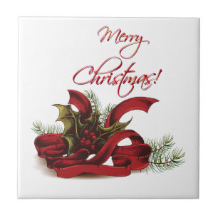 Weihnachten Holly und Pines Fliese