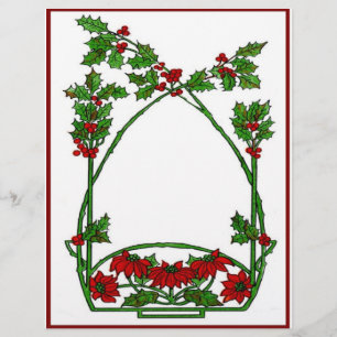Weihnachten Holly und Pointsettia Flyer