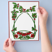 Weihnachten Holly und Pointsettia Flyer (Hand)