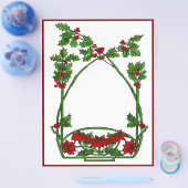 Weihnachten Holly und Pointsettia Flyer (Einzeln)