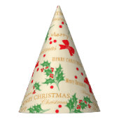 Weihnachten Holly und Ribbon Partyhütchen (Vorderseite)