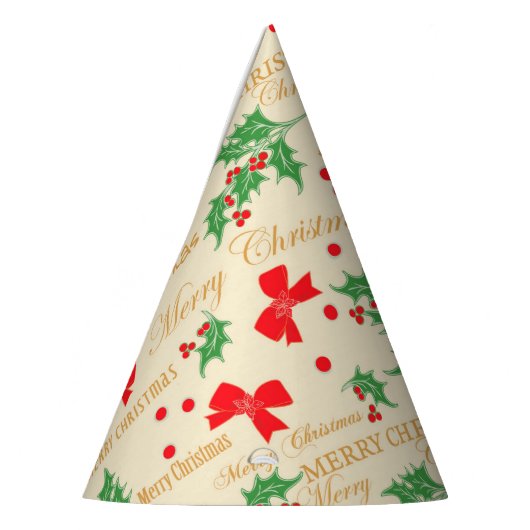 Weihnachten Holly und Ribbon Partyhütchen (Links)