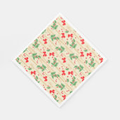 Weihnachten Holly und Ribbon Serviette (Ecke)