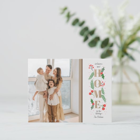 Weihnachten Holly Wir haben das Foto des Urlaubsbe Postkarte (Stehend Vorderseite)