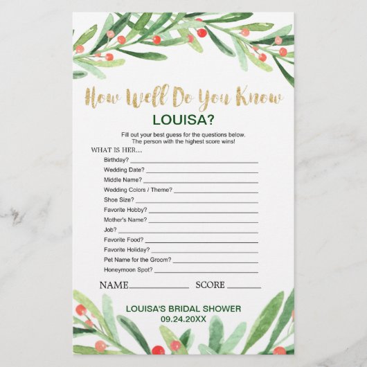 Weihnachten Holly Wreath Was ist in deinem Handsch (Vorderseite)