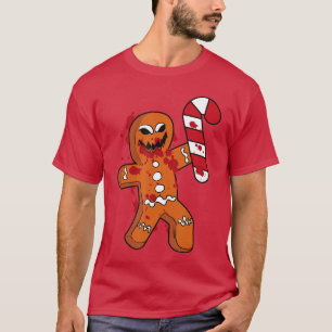 Weihnachten Horror Gruseliger Lebkuchenmann Ich ha T-Shirt
