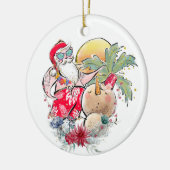 Weihnachten | Hot Holly Jolly Santa Claus Keramik Ornament (Links)