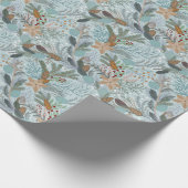 Weihnachten hübsche blühende Muster Geschenkpapier (Ecke)