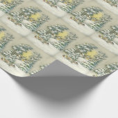 Weihnachten Hübsche Kirche Pine Tree Forest Geschenkpapier (Ecke)