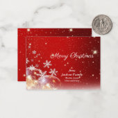 Weihnachten, hübsche kleine Grußkarte Mitteilungskarte (Vorderseite/Rückseite Beispiel)