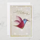Weihnachten" Hummingbird Holiday Card Stilvoll Feiertagskarte (Vorne/Hinten)