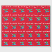 Weihnachten Hummingbird Joy to the World Red Geschenkpapier (Flach)