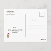 Weihnachten Hund liebt Freude Weihnachtsmannmütze Postkarte (Rückseite)