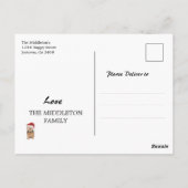 Weihnachten Hund liebt Freude Weihnachtsmannmütze Postkarte (Rückseite)