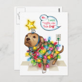Weihnachten Hund Postkarte (Vorne/Hinten)