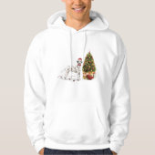 Weihnachten - Hund und Baum Hoodie (Vorderseite)